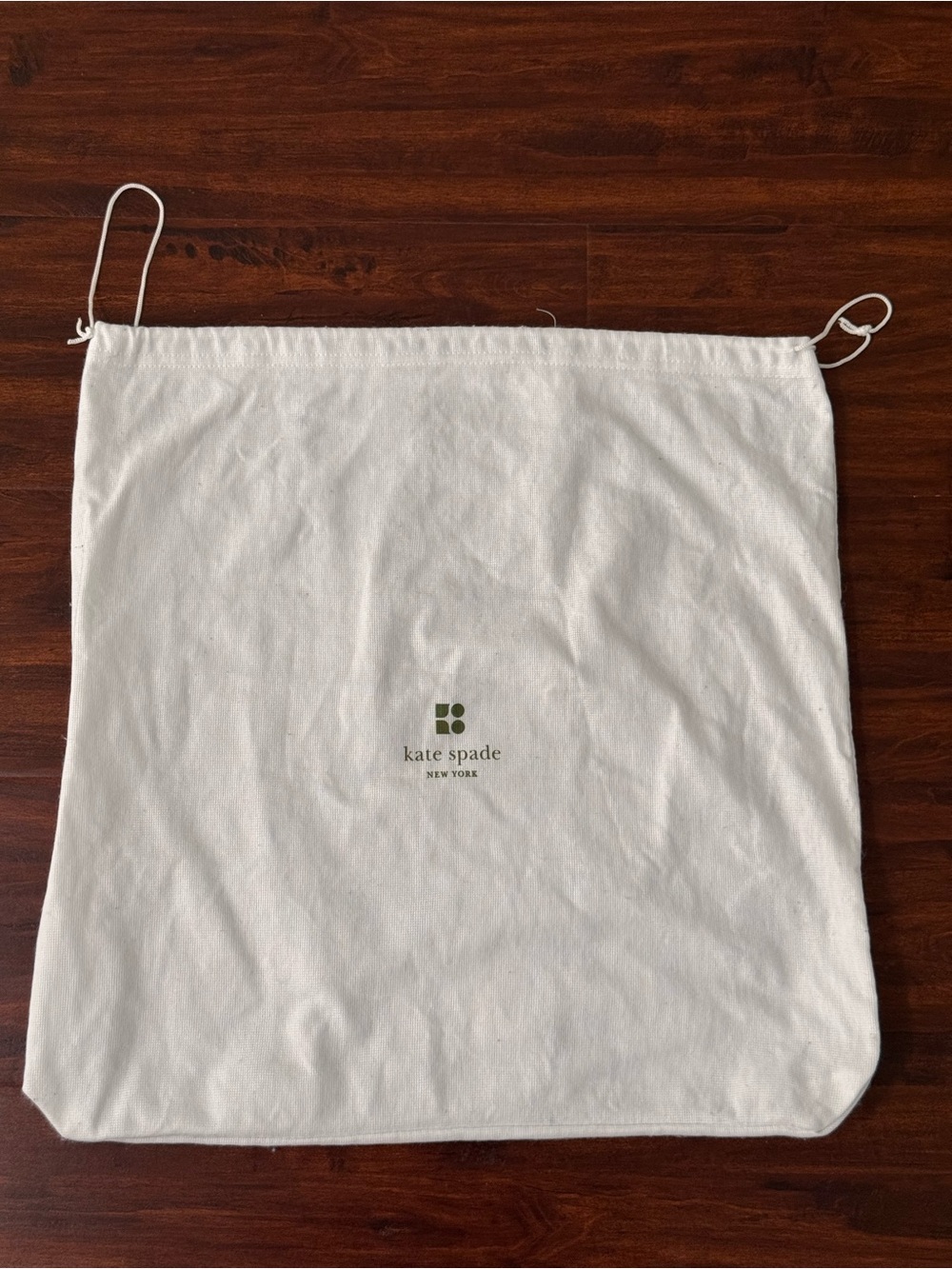 Kate Spade White Drawstring Dust Bag 17” x 17”